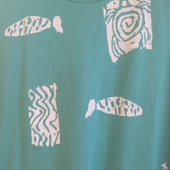 Vintage 80s coverup with fish print - Picture 2 of 4